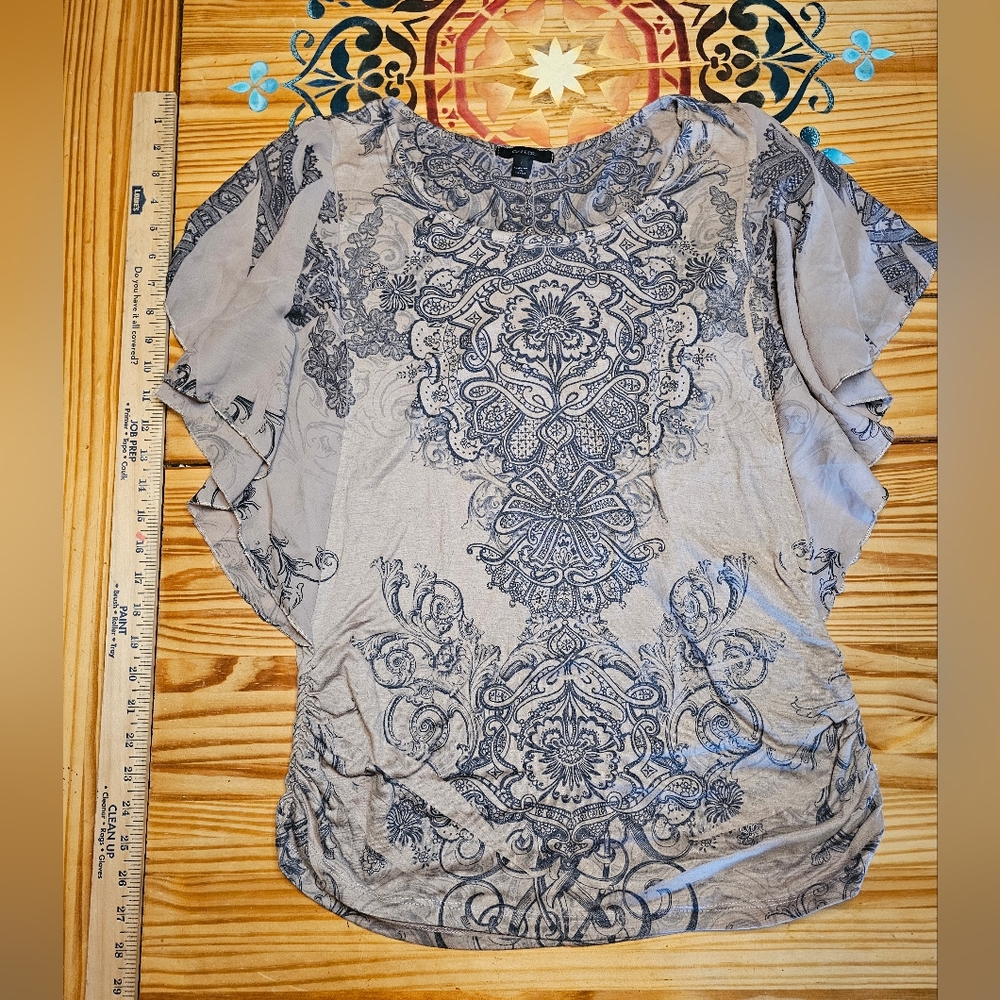 Espresso Sz Large Taupe Color Blouse